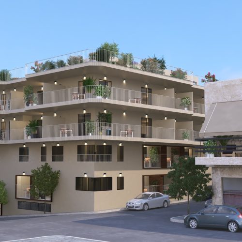 פרויקט Kalavriton בשכונת אגיה ורברה הדמיית חוץ