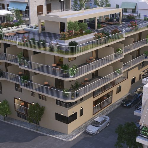 פרויקט Kalavriton בשכונת אגיה ורברה הדמיית חוץ